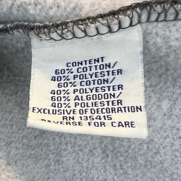 Coogi Y2K Hoodie Sweatshirt Mens XL Full Zip Gray Pockets Embroidered Flag - Picture 11 of 11